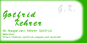 gotfrid kehrer business card